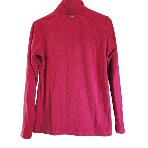 Columbia pink long-sleeve half way zip-up front fleece sweater - Picture 5 of 11